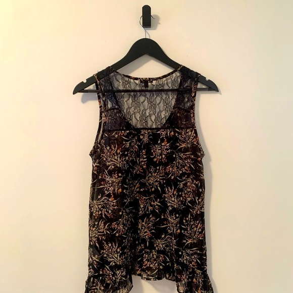 Lily White Sheer Sleeveless Blouse Medium - Picture 2 of 5